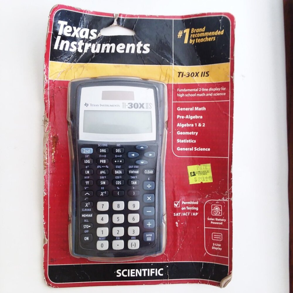 Calculator Texas Instruments TI-30X IIS Solar Battery Scientific School Algebra